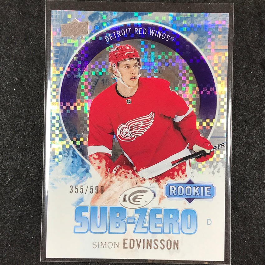 2023-24 UD Ice Hockey SIMON EDVINSSON Sub Zero Rookie Base 355/599 #