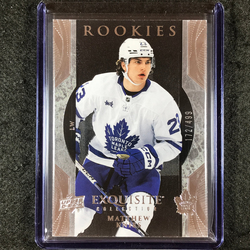 2023-24 UD Ice Hockey MATTHEW KNIES Exquisite Collection Rookies Base 172/499 #3