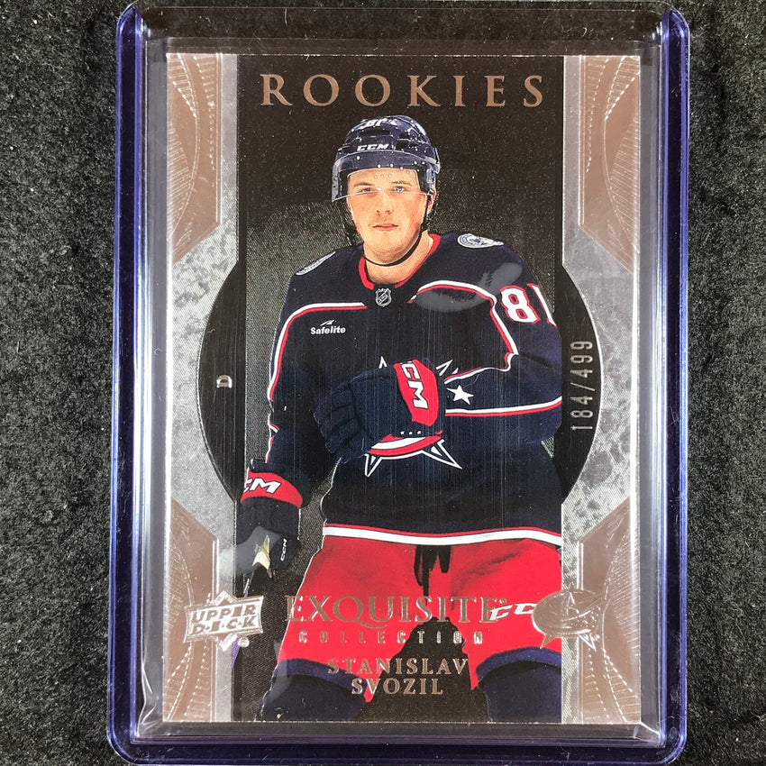 2023-24 UD Ice Hockey STANISLAV SVOZIL Exquisite Collection Rookies Base 184/499