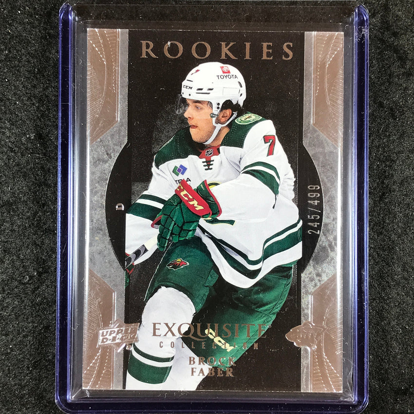 2023-24 UD Ice Hockey BROCK FABER Exquisite Collection Rookies Base 245/499 #13