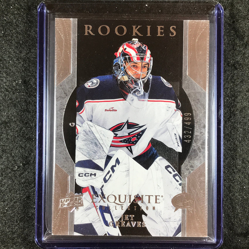 2023-24 UD Ice Hockey JET GREAVES Exquisite Collection Rookies Base 432/499 #47