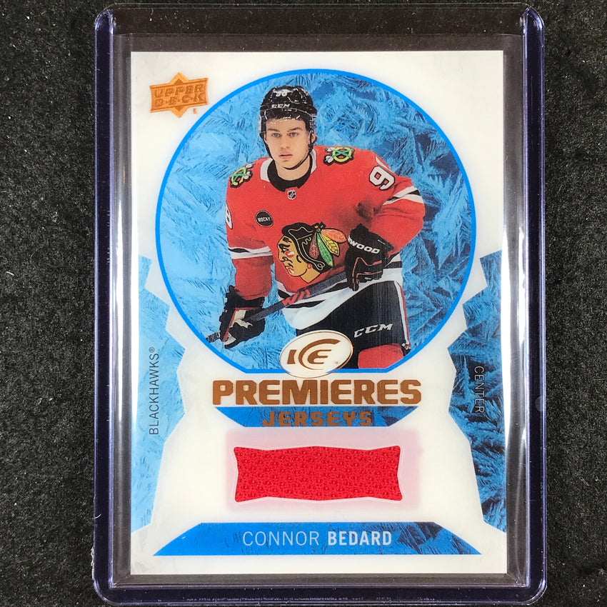 2023-24 UD Ice Hockey CONNOR BEDARD Ice Premiers Rookie Jersey Relic #CB