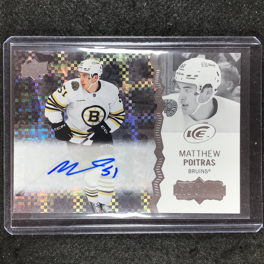 2023-24 UD Ice Hockey MATTHEW POITRAS White Snowflake Extended Rookie Auto #258