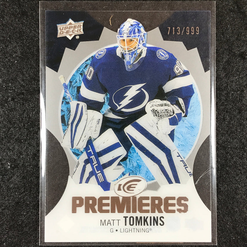 2023-24 UD Ice Hockey MATT TOMKINS Ice Premiers Rookie Base /999 #176