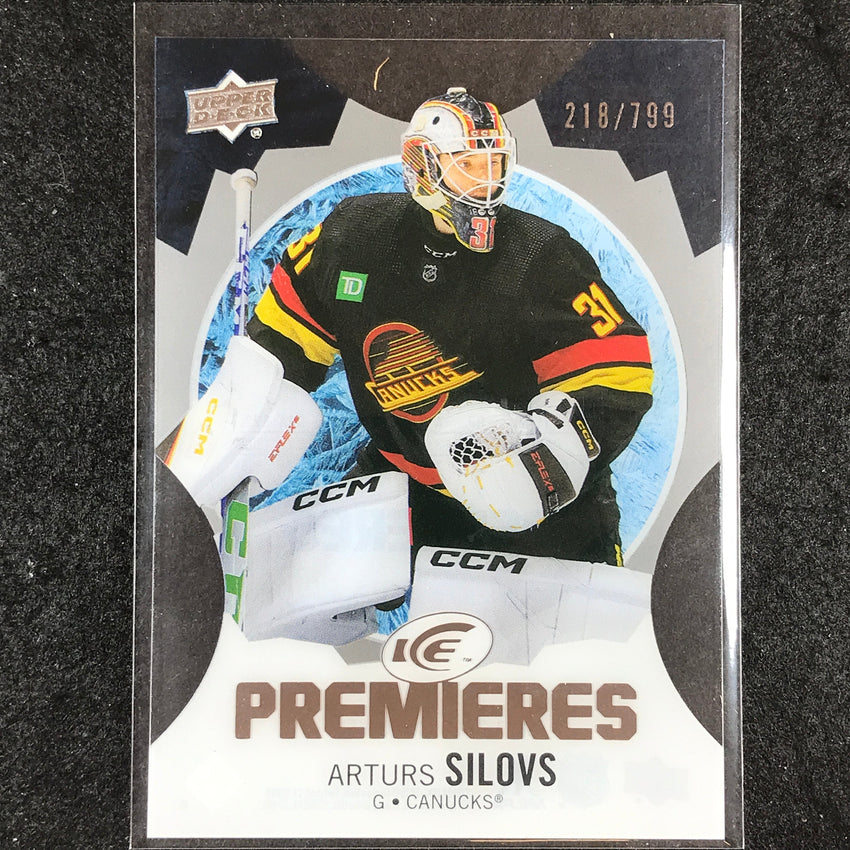 2023-24 UD Ice Hockey ARTURS SILOVS Ice Premiers Rookie Base /799 #189