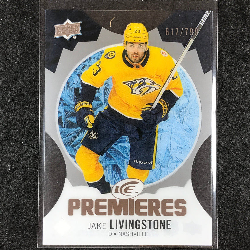 2023-24 UD Ice Hockey JAKE LIVINGSTONE Ice Premiers Rookie Base /799 #197