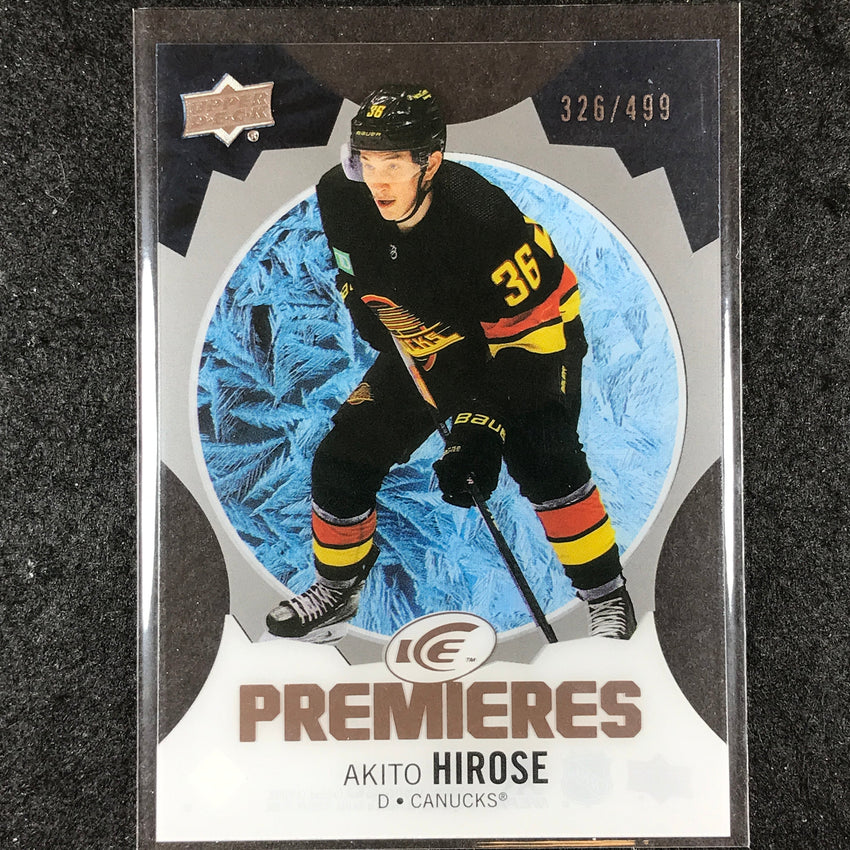 2023-24 UD Ice Hockey AKITO HIROSE Ice Premiers Rookie Base /499 #213