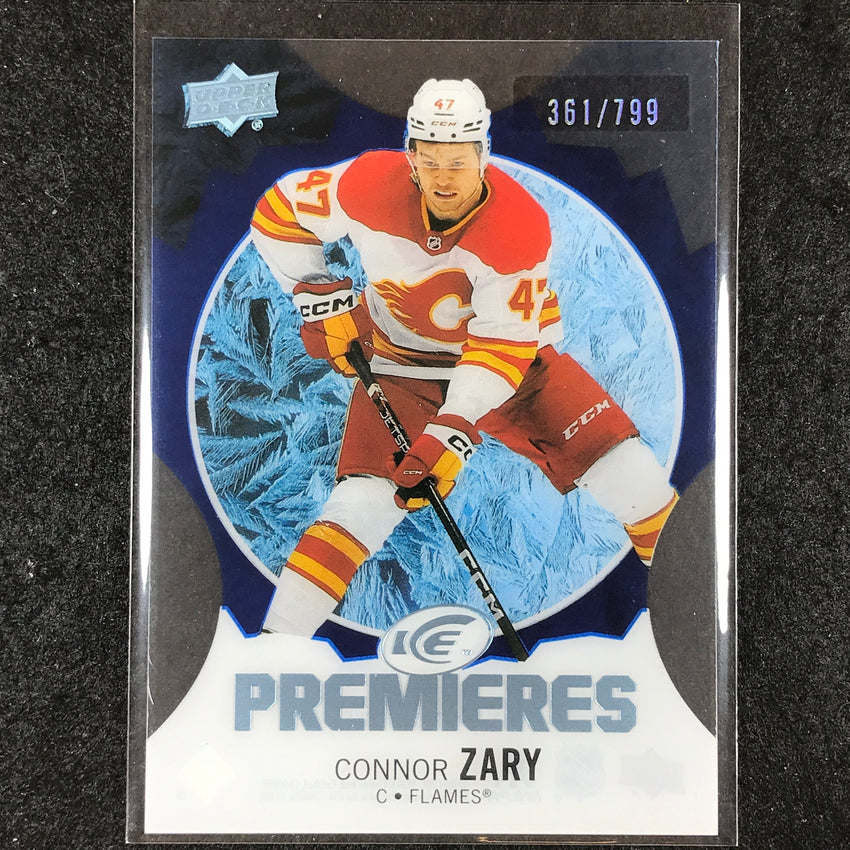 2023-24 UD Ice Hockey CONNOR ZARY Ice Premiers Rookie Blue /799 #157