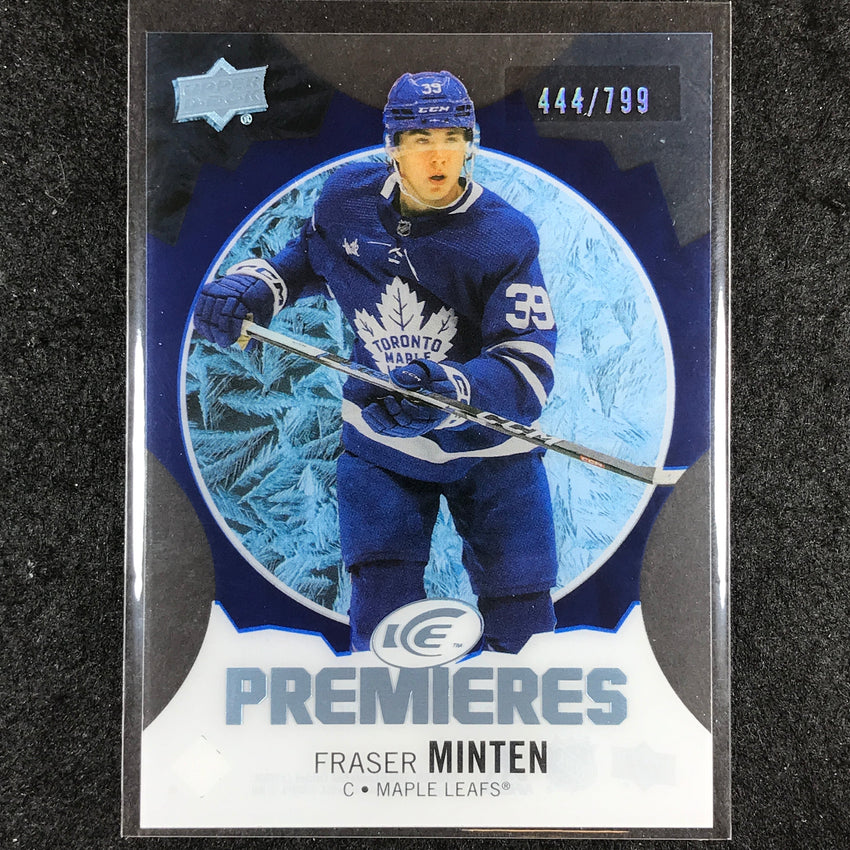 2023-24 UD Ice Hockey FRASER MINTEN Ice Premiers Rookie Blue /799 #163