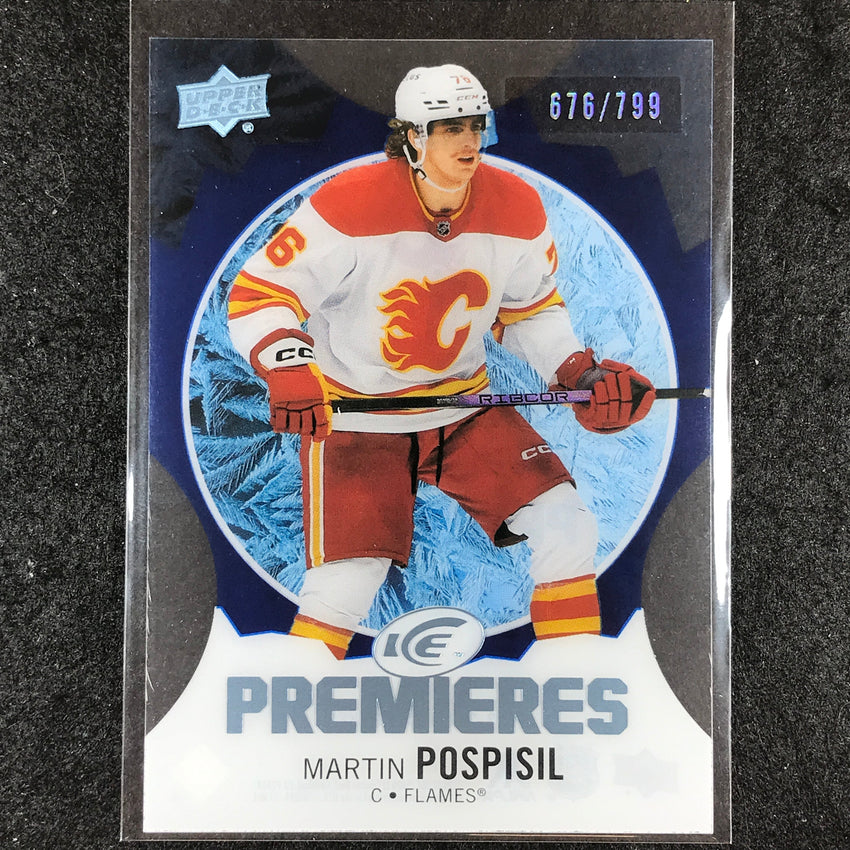2023-24 UD Ice Hockey MARTIN POSPISIL Ice Premiers Rookie Blue /799 #179