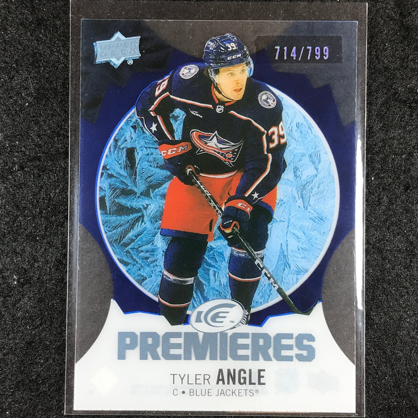 2023-24 UD Ice Hockey TYLER ANGLE Ice Premiers Rookie Blue /799 #181