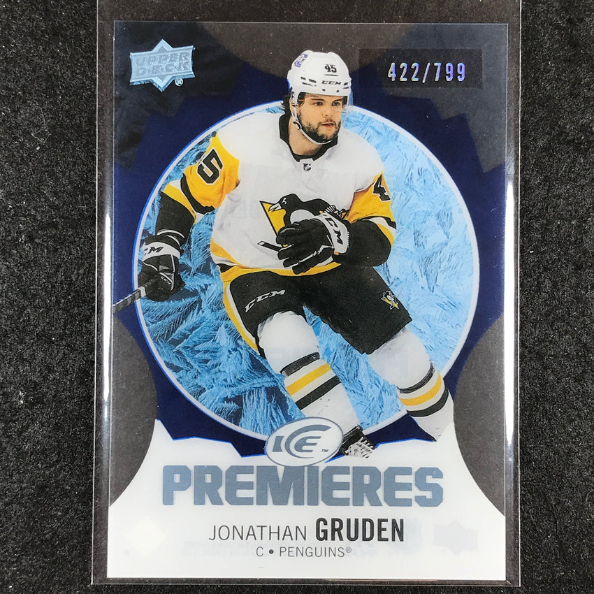 2023-24 UD Ice Hockey JONATHAN GRUDEN Ice Premiers Rookie Blue /799 #196