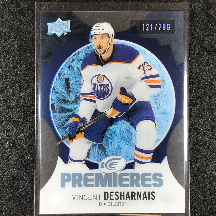 2023-24 UD Ice Hockey VINCENT DESHARNAIS Ice Premiers Rookie Blue /799 #202