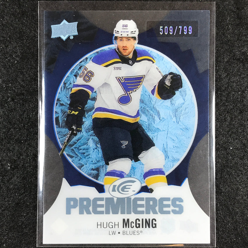 2023-24 UD Ice Hockey HUGH MCGING Ice Premiers Rookie Blue /799 #212