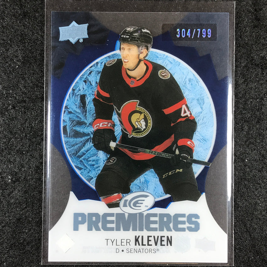 2023-24 UD Ice Hockey TYLER KLEVEN Ice Premiers Rookie Blue /799 #222