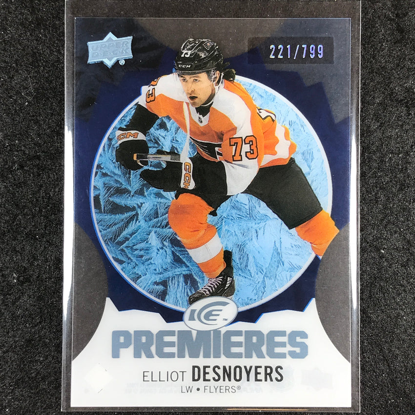 2023-24 UD Ice Hockey ELLIOT DESNOYERS Ice Premiers Rookie Blue /799 #225
