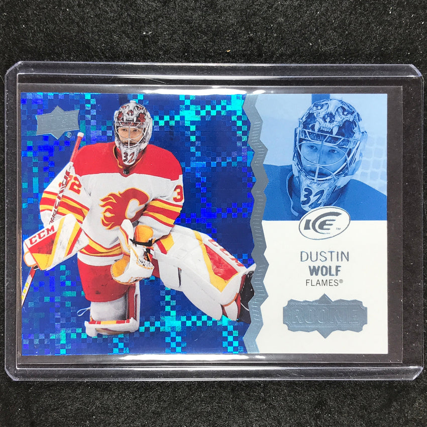 2023-24 UD Ice Hockey DUSTIN WOLF Rookie Base Ice Blue SP #101