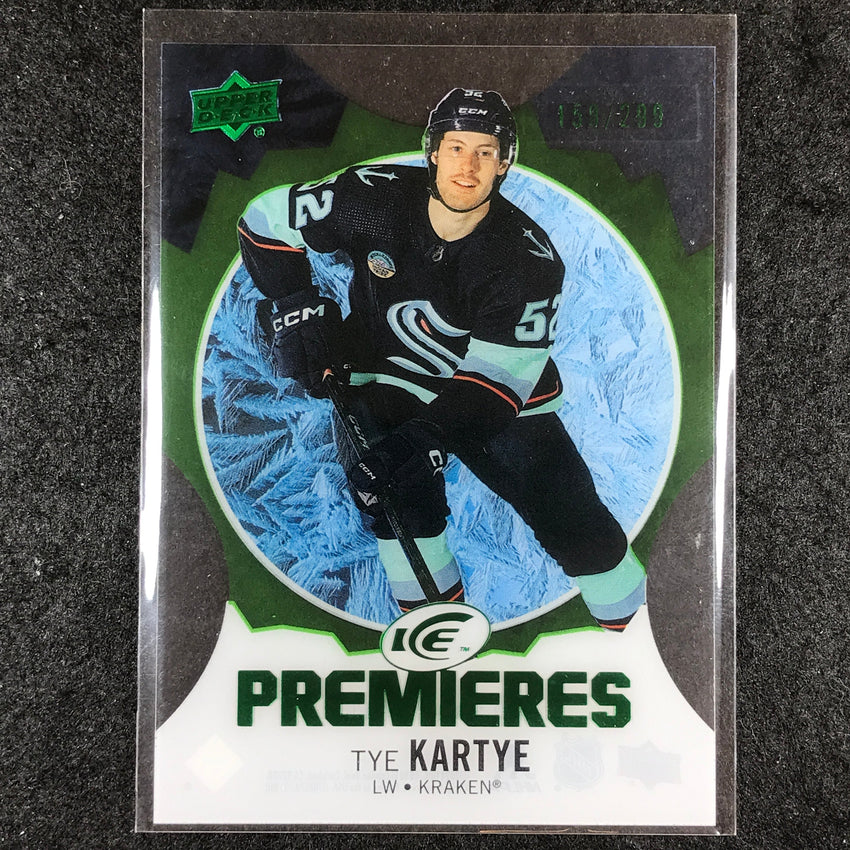 2023-24 UD Ice Hockey TYE KARTYE Ice Premiers Rookie Green 159/299 #154
