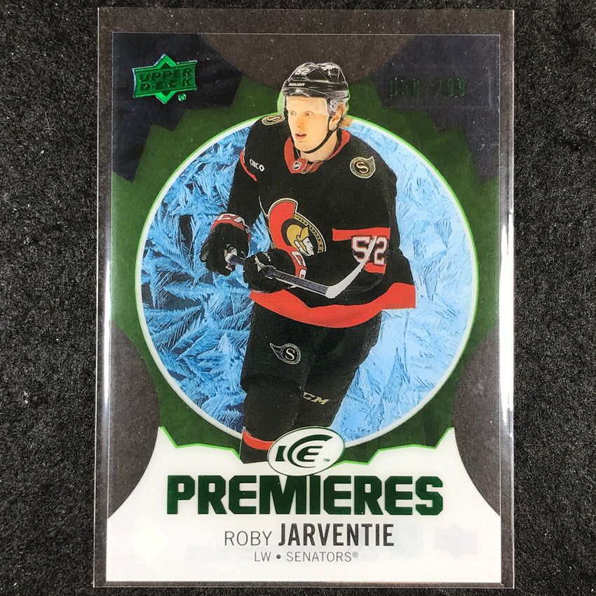 2023-24 UD Ice Hockey ROBY JARVENTIE Ice Premiers Rookie Green 56/299 #158