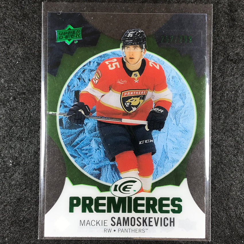 2023-24 UD Ice Hockey MACKIE SAMOSKEVICH Ice Premiers Rookie Green 252/299 #160
