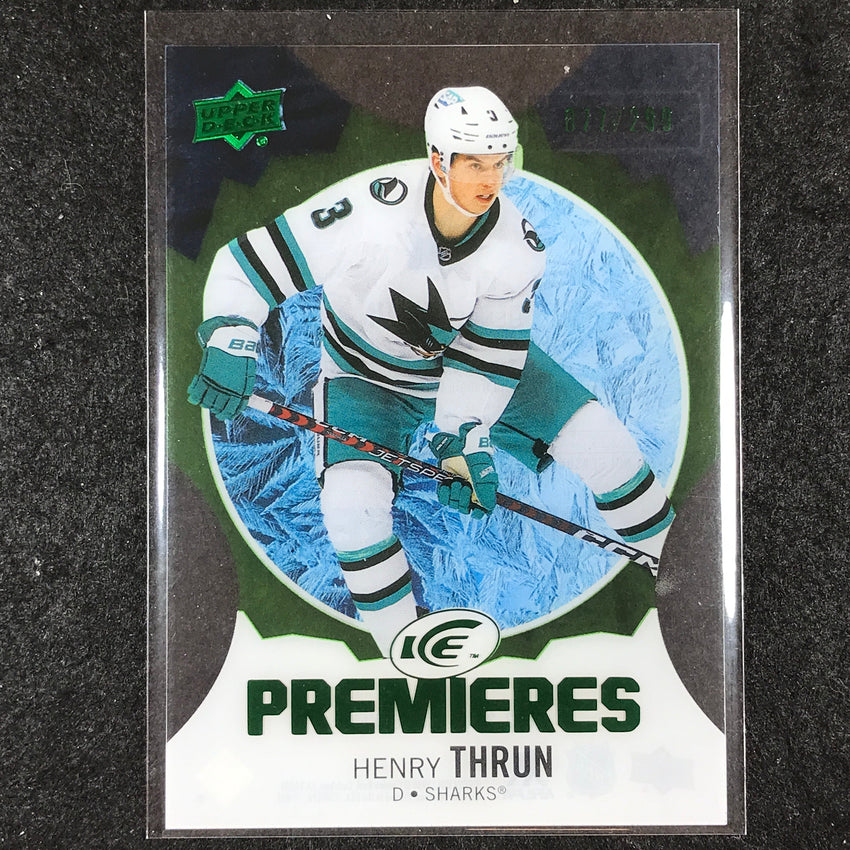 2023-24 UD Ice Hockey HENRY THRUN Ice Premiers Rookie Green 77/299 #199