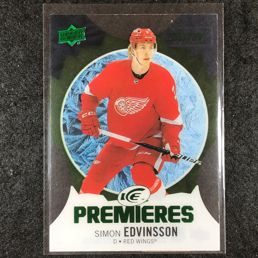 2023-24 UD Ice Hockey SIMON EDVINSSON Ice Premiers Rookie Green 233/299 #218
