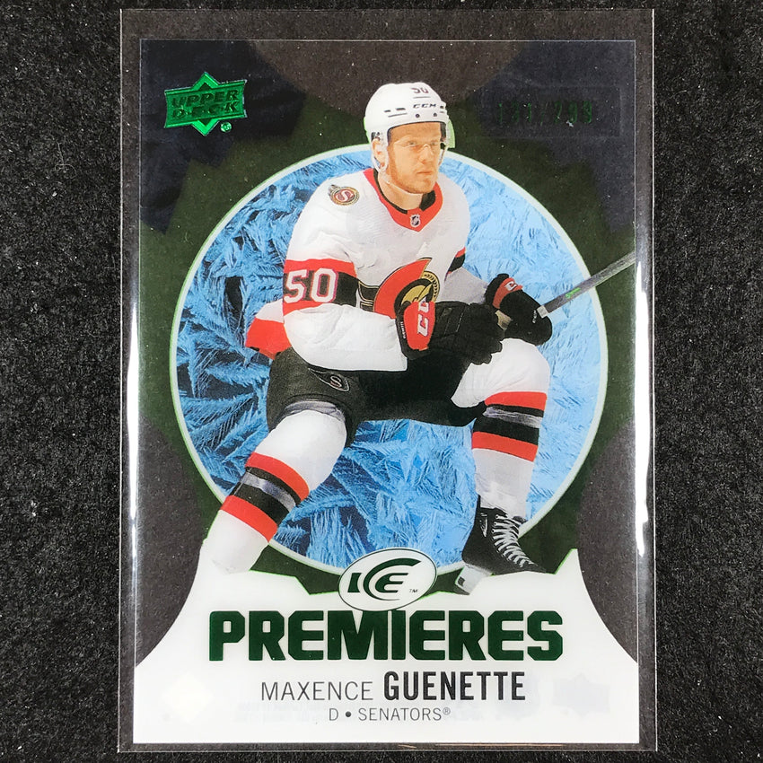 2023-24 UD Ice Hockey MAXENCE GUENETTE Ice Premiers Rookie Green 131/299 #210