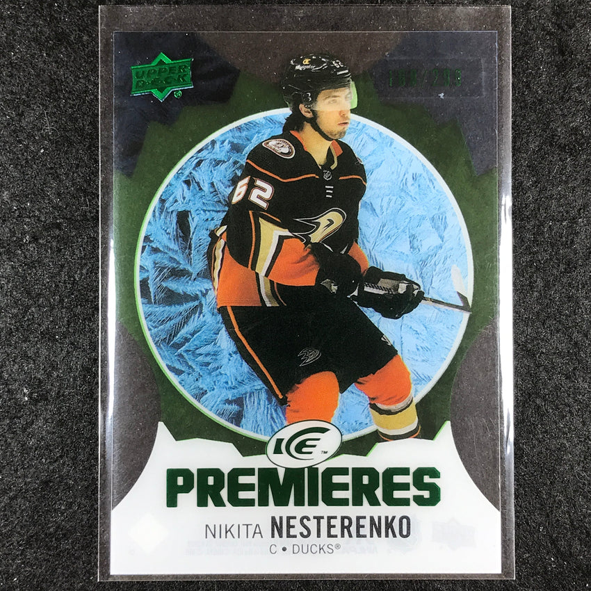 2023-24 UD Ice Hockey NIKITA NESTERENKO Ice Premiers Rookie Green 168/299 #223