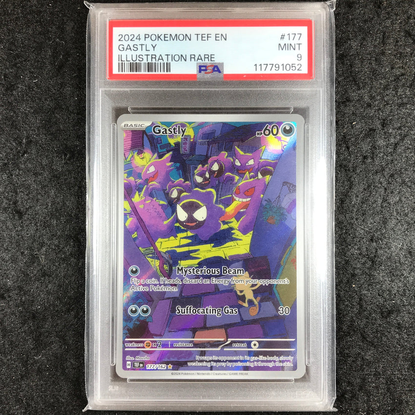 PSA 9 Gastly - 177/162 - Illustration Rare Temporal Flames 052