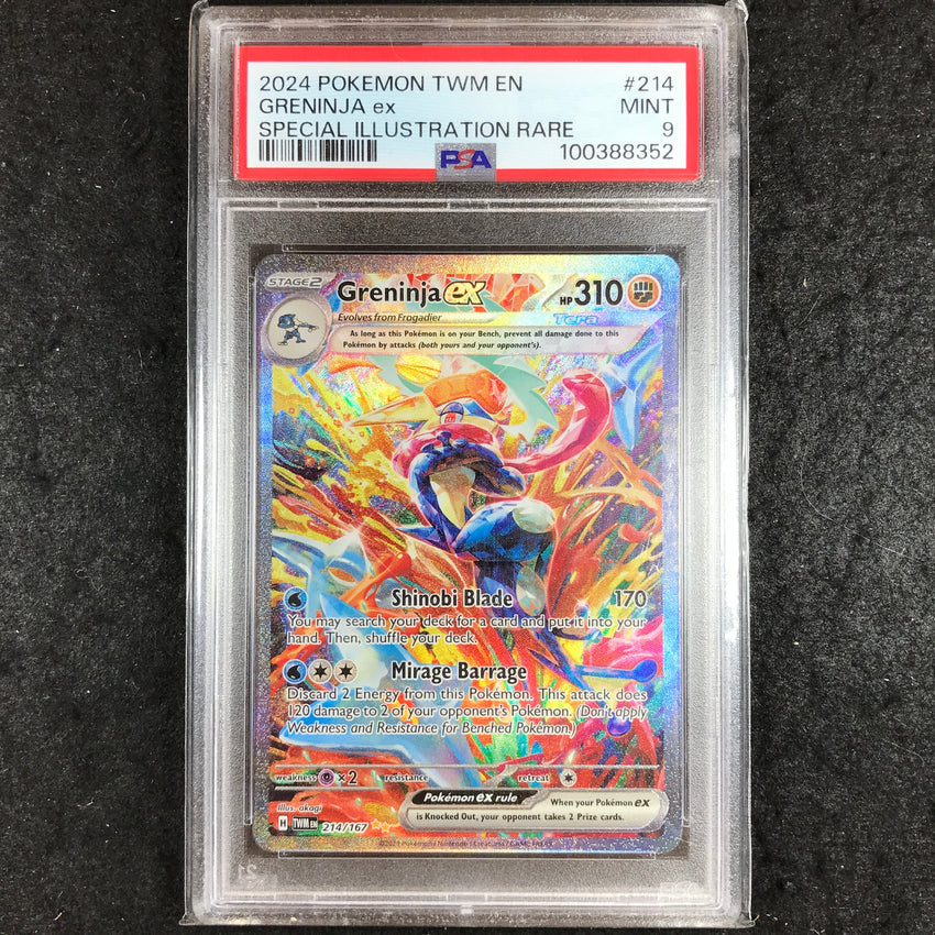 PSA 9 Greninja ex - 214/167 - Special Illustration Rare Twilight Masquerade 352