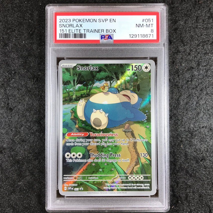 PSA 8 Snorlax - 051 - 151 Elite Trainer Box Promo 671