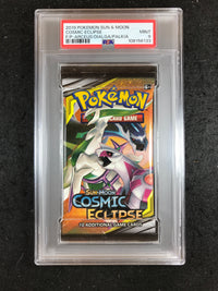 PSA 9 Pokemon Sun & Moon Cosmic Eclipse Booster Pack - Arceus/Dialga/Palkia 133