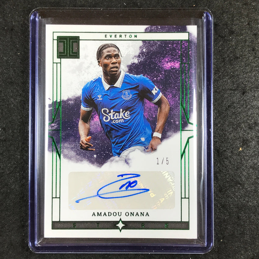 2023-24 Impeccable Soccer AMADOU ONANA Impeccable Stars Auto Emerald 1/5