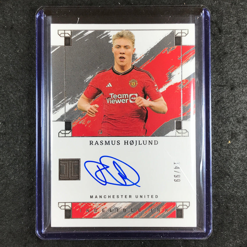2023-24 Impeccable Soccer RASMUS HOJLUND Indelible Ink Auto 14/99