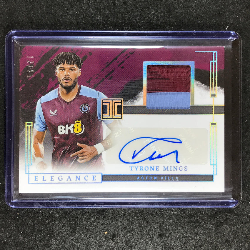 2023-24 Impeccable Soccer TYRONE MINGS Elegance Patch Auto Silver 12/25