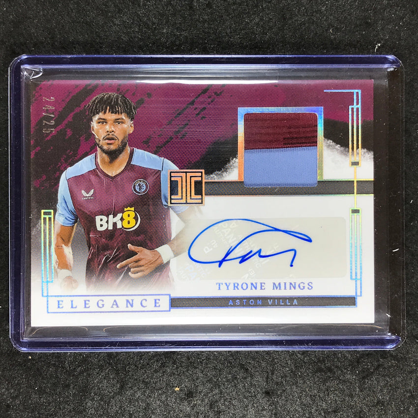 2023-24 Impeccable Soccer TYRONE MINGS Elegance Patch Auto Silver 24/25
