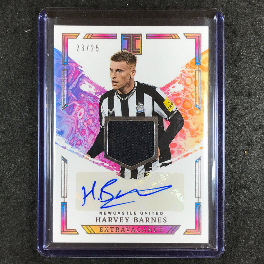 2023-24 Impeccable Soccer HARVEY BARNES Extravagance Materials Jersey Auto 23/25