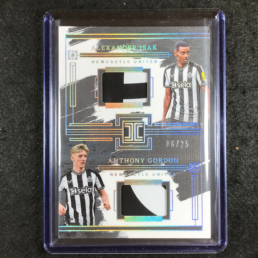 2023-24 Impeccable Soccer ISAK ANTHONY GORDON Dual Materials Patch 6/25