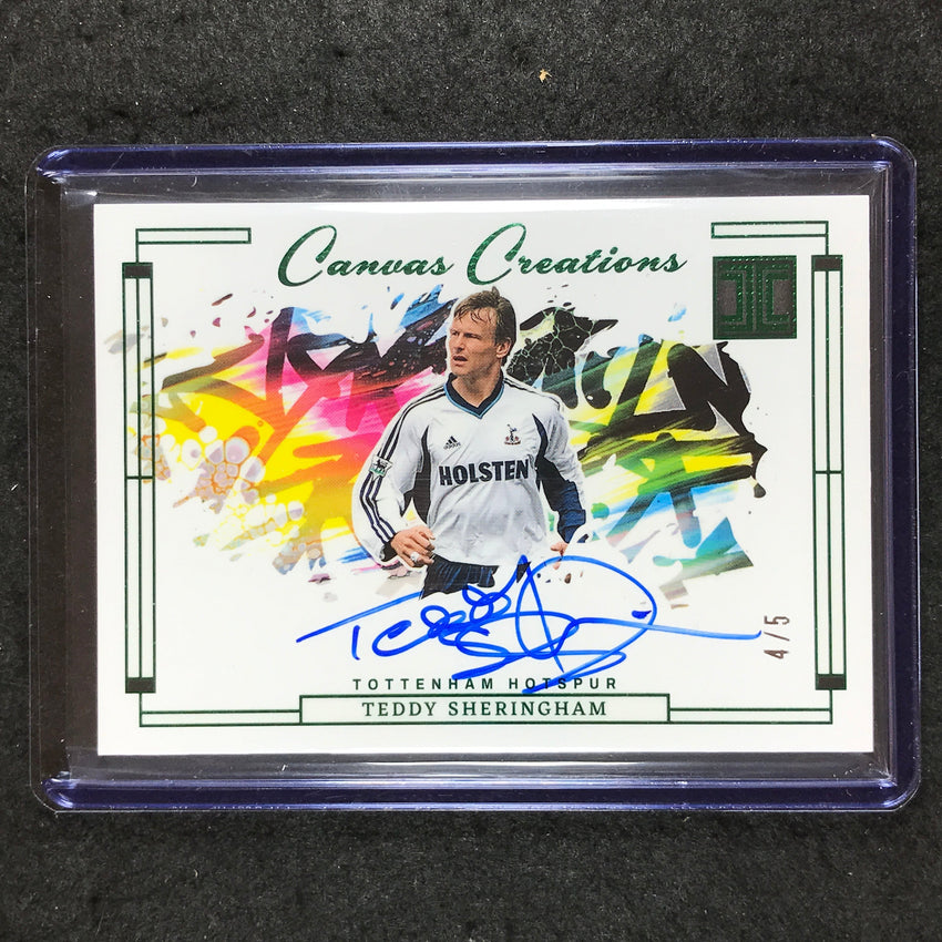 2023-24 Impeccable Soccer TEDDY SHERINGHAM Canvas Creations Auto Emerald 4/5