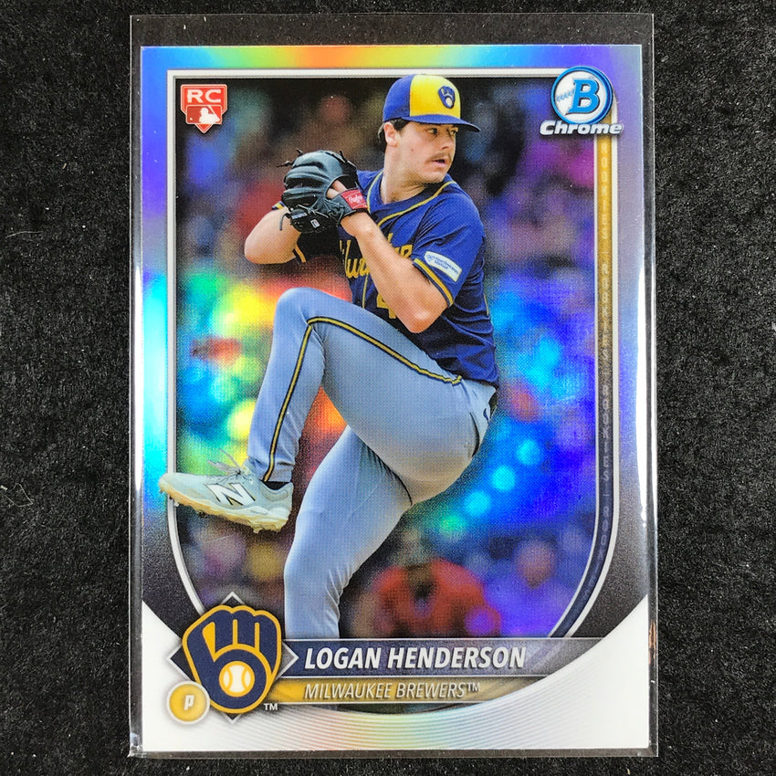 2025 Bowman Chrome LOGAN HENDERSON Rookie Red Variation Refractor #92