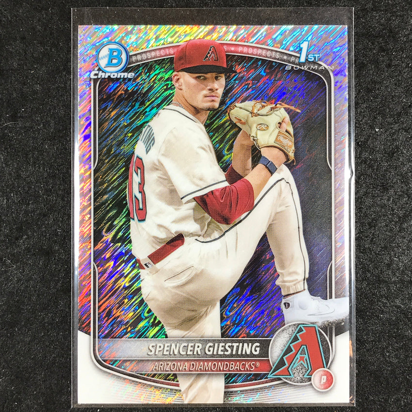 2025 Bowman Chrome SPENCER GIESTING Prospect 1st Bowman Shimmer Refractor #165