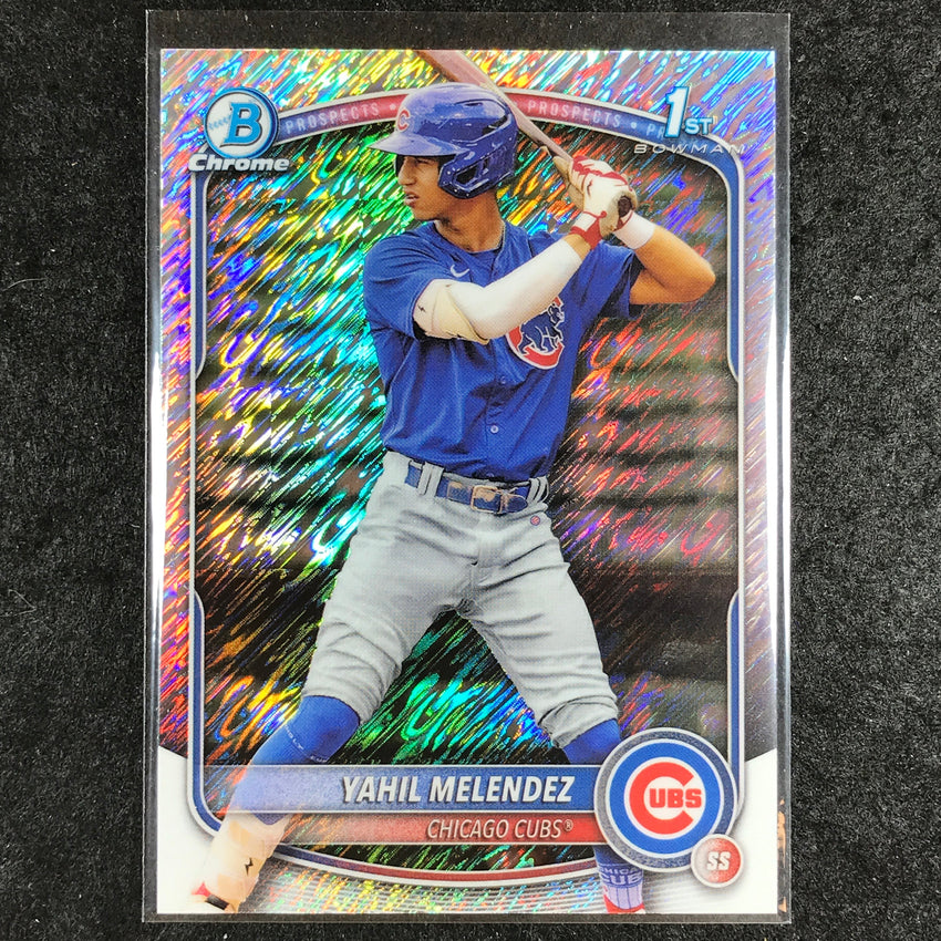 2025 Bowman Chrome YAHIL MELENDEZ Prospect 1st Bowman Shimmer Refractor #222