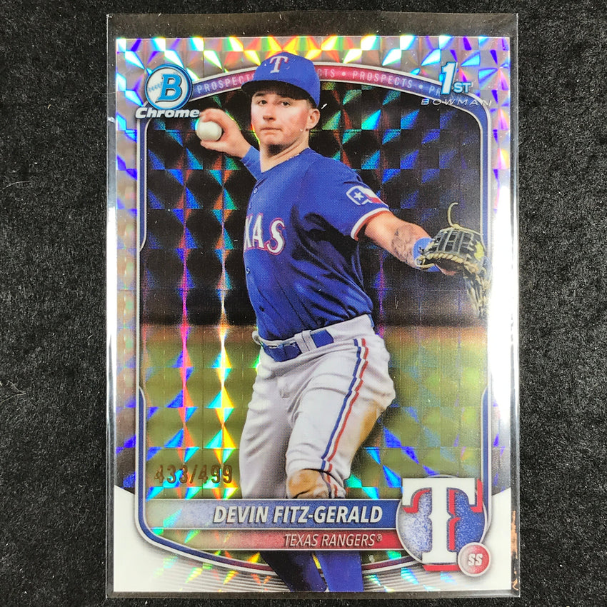 2025 Bowman Chrome DEVIN FITZ-GERALD Prospect 1st Bowman Geometric 433/499 #158