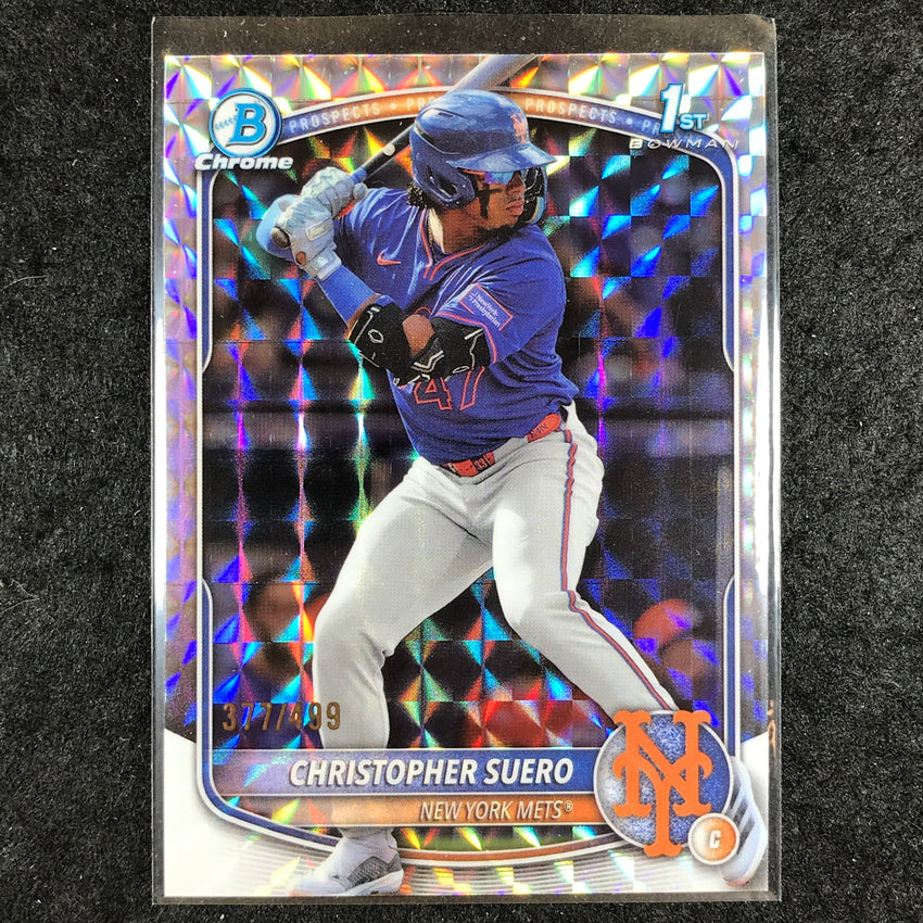2025 Bowman Chrome CHRISTOPHER SUERO Prospect 1st Bowman Geometric 377/499 #191