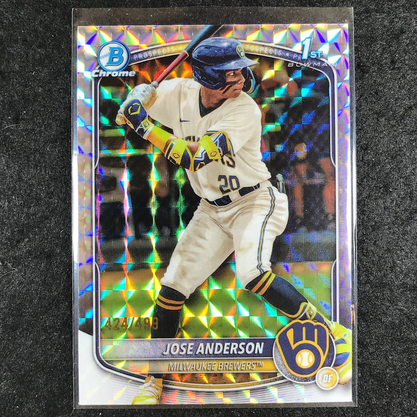 2025 Bowman Chrome JOSE ANDERSON Prospect 1st Bowman Geometric 424/499 #193