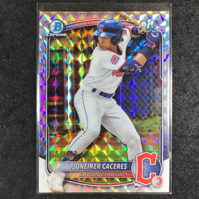 2025 Bowman Chrome JUNEIKER CACERES Prospect 1st Bowman Geometric 181/499 #231