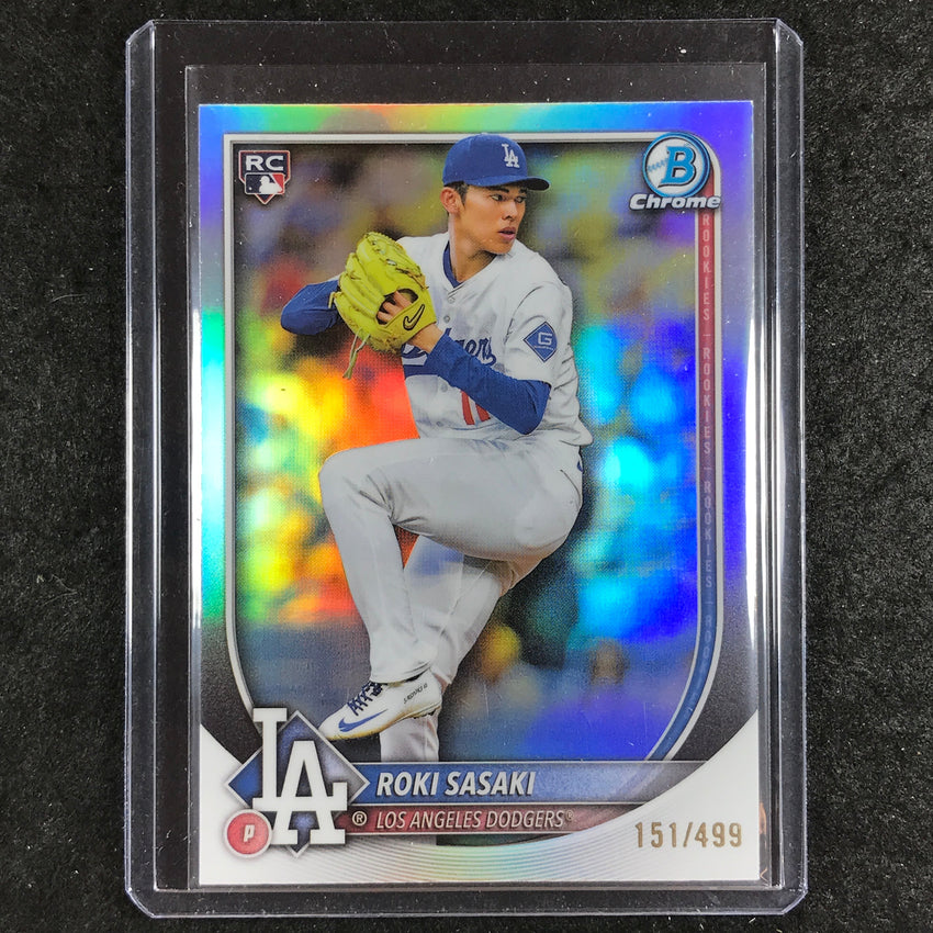 2025 Bowman Chrome ROKI SASAKI Rookie Base Refractor 151/499 #12