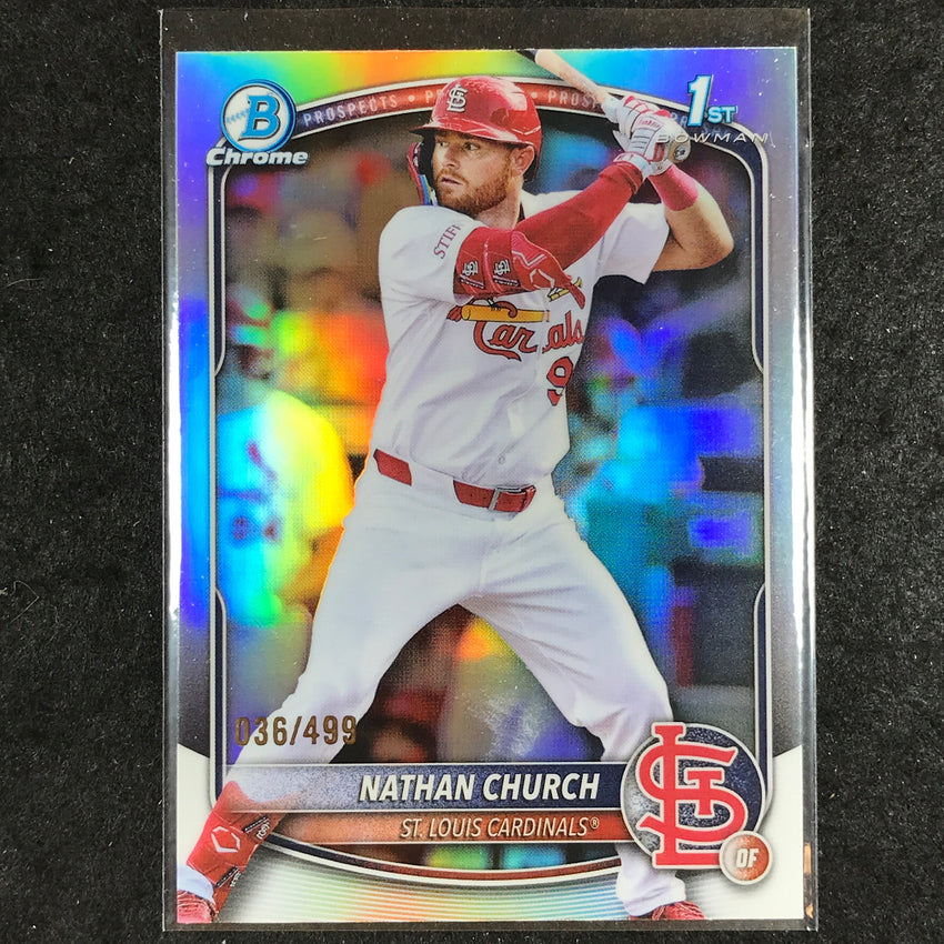2025 Bowman Chrome NATHAN CHURCH Prospect 1st Bowman Refractor 36/499 #192
