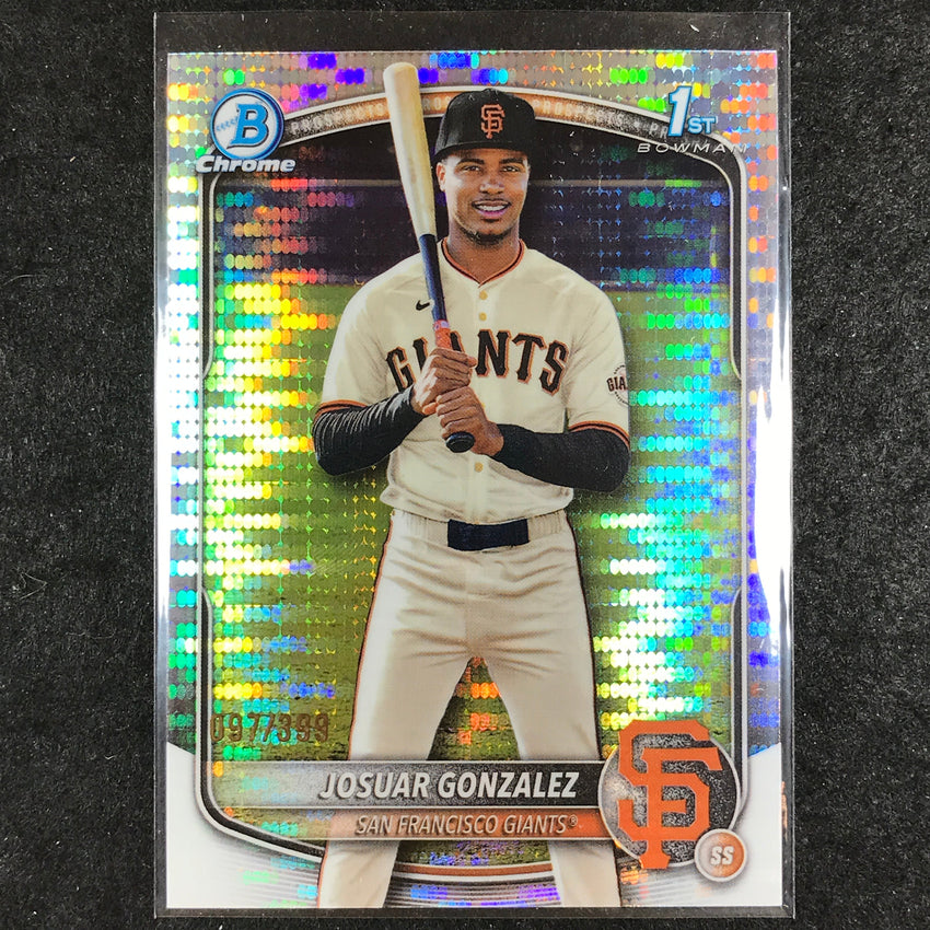 2025 Bowman Chrome JOSUAR GONZALEZ Prospect 1st Bowman Pulsar 97/399 #153