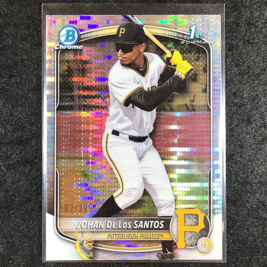 2025 Bowman Chrome JOHAN DE LOS SANTOS Prospect 1st Bowman Pulsar 292/399 #163